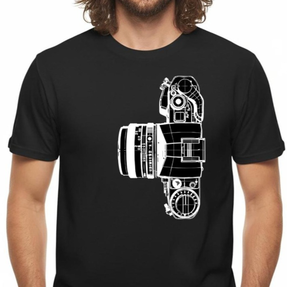 Photography Graphic Design - Винтажная футболка с изображением фотоаппарата, подарок