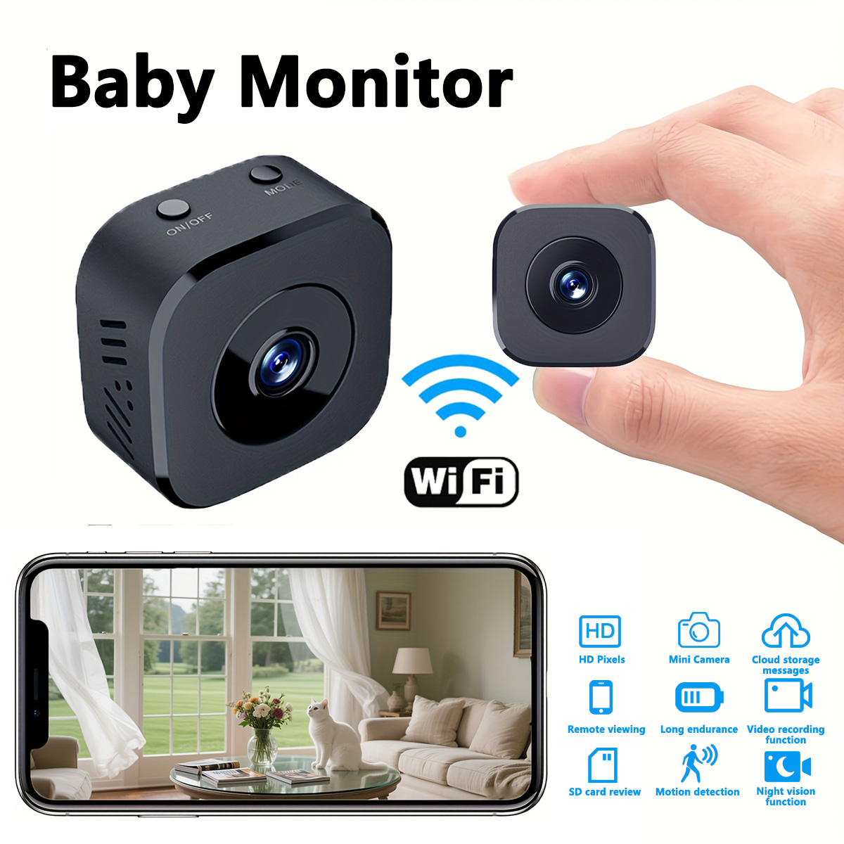 Photography Unit - 1080P HD Мини Wi-Fi камера Внутренняя