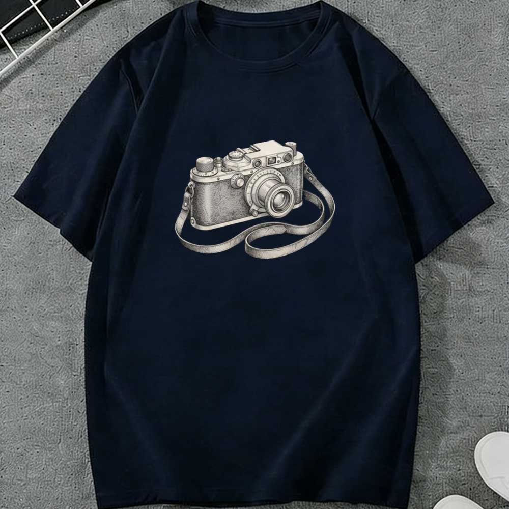 Футболка с принтом камеры, вин – обзор и цена Photography Graphic Design