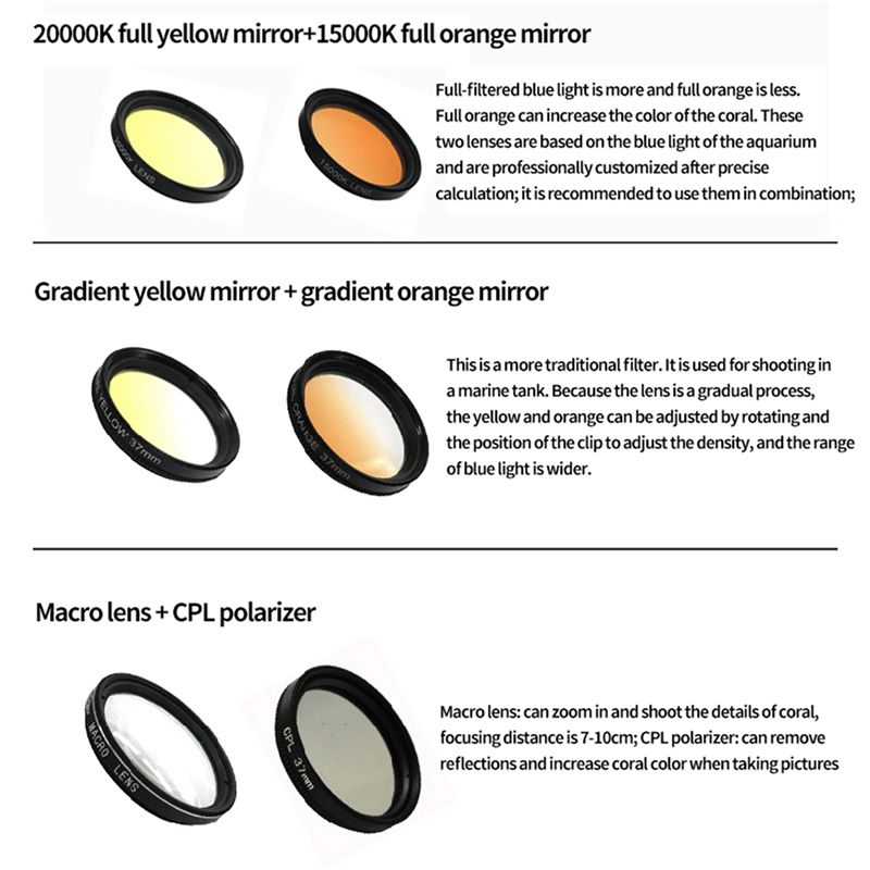 4X объектив для аквариума, фил – обзор и цена Photography Yellow Filter