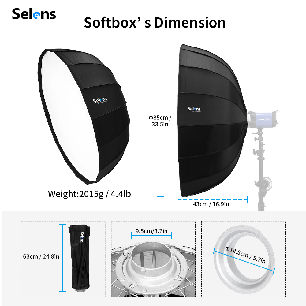 Selens 85 см зонтик радар софт – обзор и цена Photography Umbrella Light